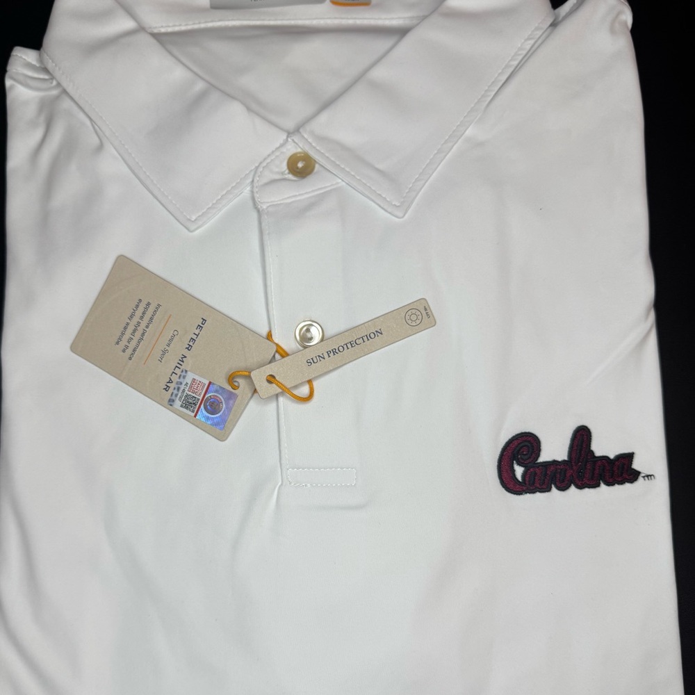 PETER MILLAR South Carolina Script Featherweight Melange Polo